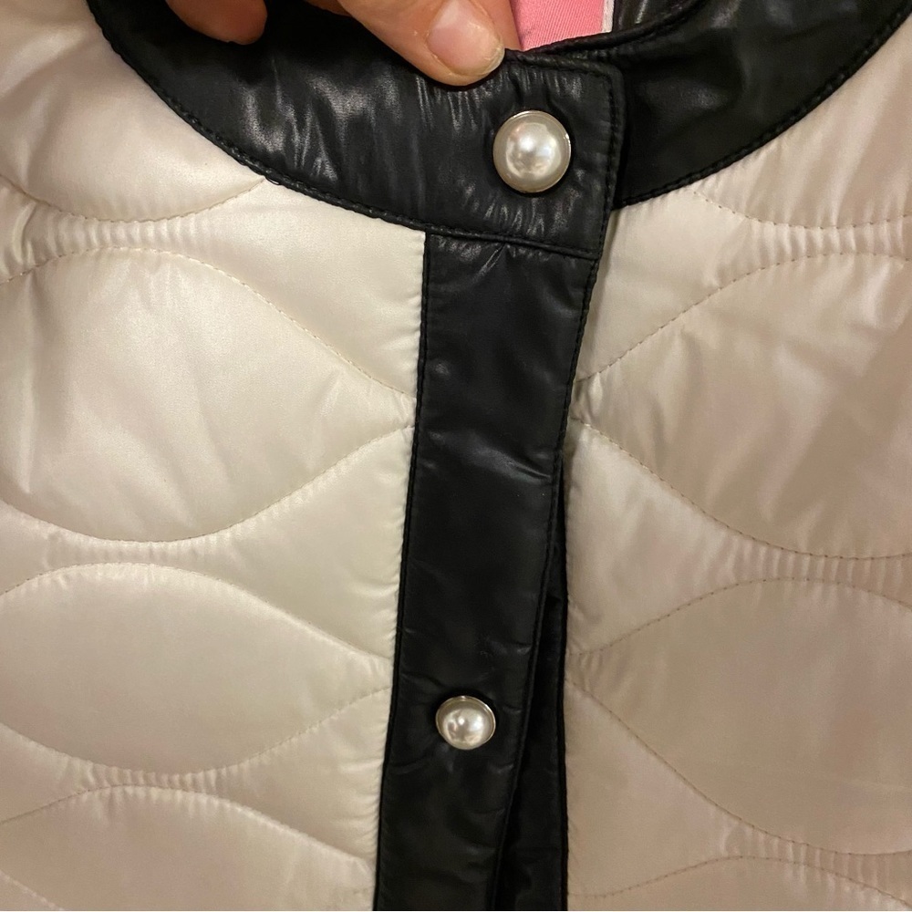 Kate Spade | Pearl Snap Quilted Jacket White NEW Size M - Picture 7 of 9